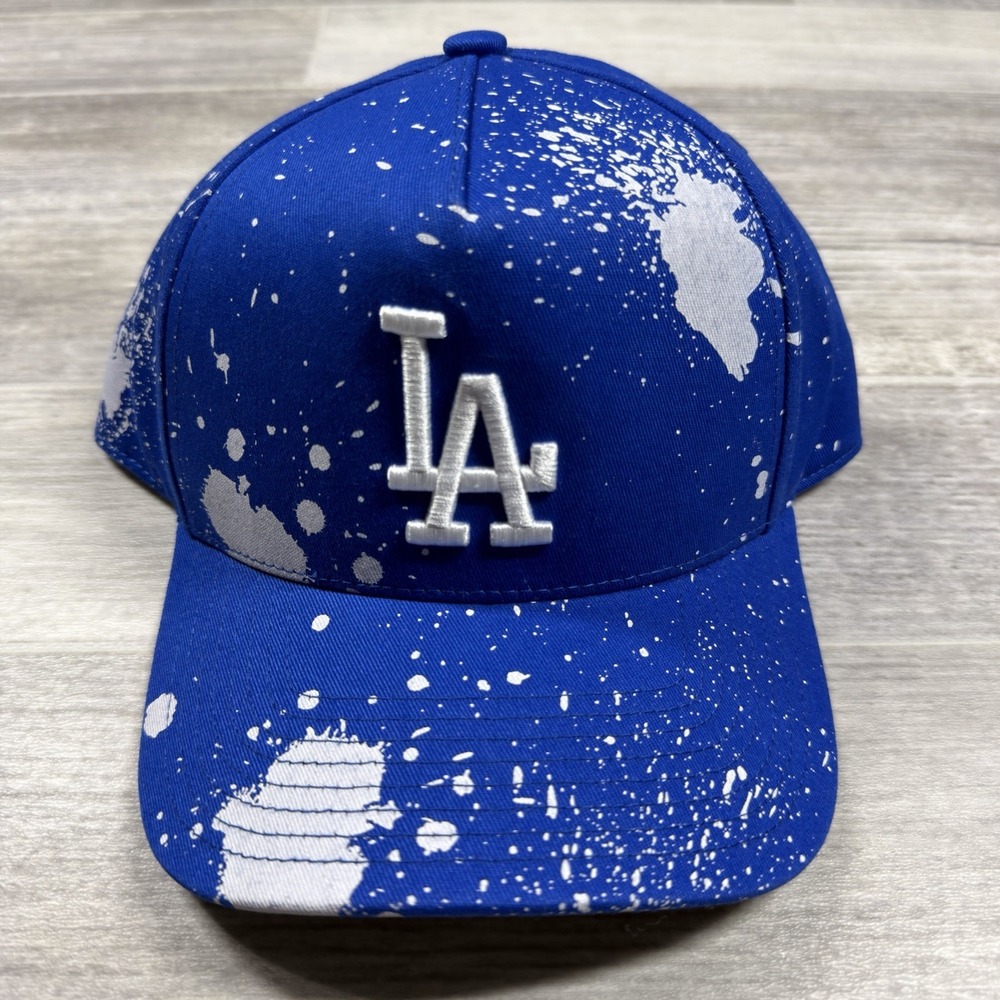 Los Angeles Dodgers Mitchell & Ness Splatter Pro Pinch Snapback Hat OSFM New!